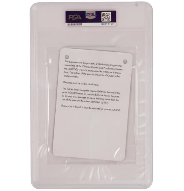 Usain Bolt Signed 2012 London Olympics Villages Pass – PSA Authentic